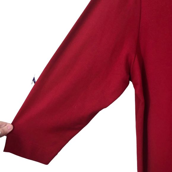 NWT J.Jill Pointe XLT True Red Dress, Simple, Minimalist, Holiday, Christmas - Picture 3 of 8